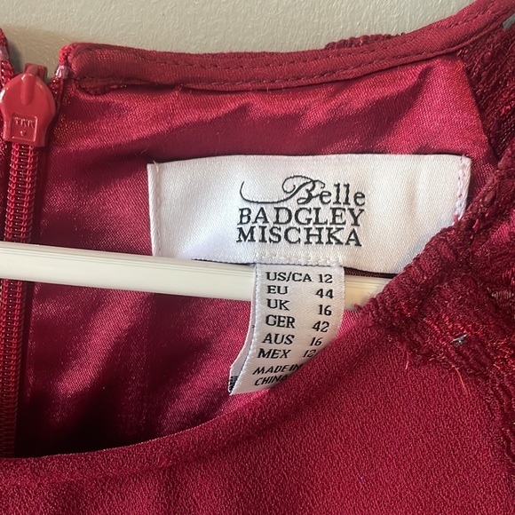 Belle badgley Mischka long sleeve dress size 12 - Picture 2 of 5